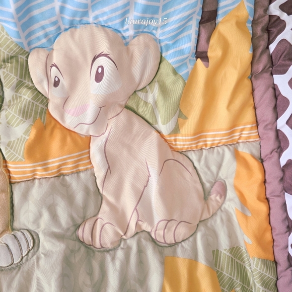 Disney Baby Lion King Crib Comforter Blanket Simba Nala 42x29 Inch 2015 - Picture 5 of 10